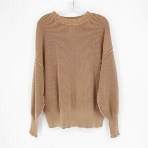 Aerie Oversized Knit Brown Sweater Size XS